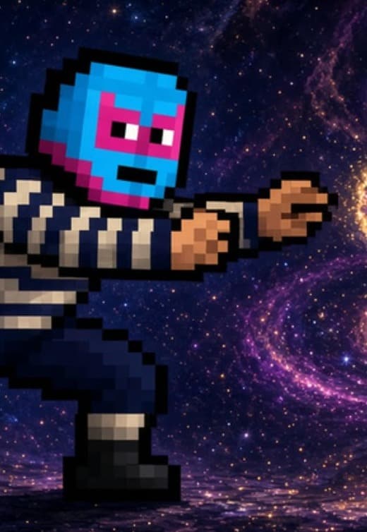 The Wrestler, cosmic grappler mascot
